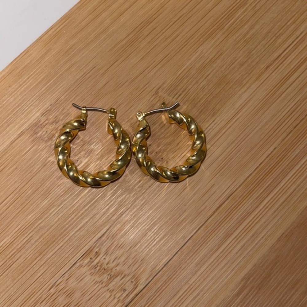 Gold hoop earrings